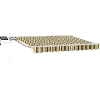 vidaXL Handbediende luifel met LED's Groen, Geel, Wit 3 x 2,5 m