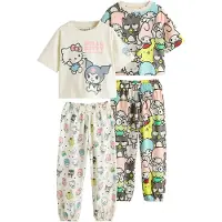 Next Nachtkledij 'Hello Kitty' ivoor / geel / grijs / rosa