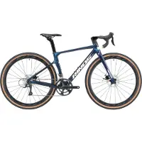 RINOS Sandman 1.0 - Carbon Gravel Fietes - Gravel Bike - met Shimano SORA 18 versnellingen en schijfremmen - lichte fiets voor dames en heren - 700 x 40C - Kameleon Blauw-Paars 58