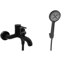 Kielle Oudee - Badkraan met accessoires EcoSpare, matzwart 10302SN24