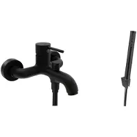 Kielle Oudee - Badkraan met accessoires EcoSpare, matzwart 10302SN34