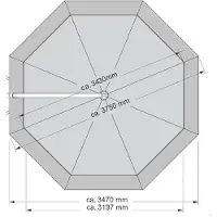 Laura Zweefparasol Ø375 cm Rond 360° Draaibaar & Kantelbaar – Aluminium Antraciet – UPF50+ UV-Bescherming – Waterafstotend Olefine Doek – Met Zwenkmechanisme – Zonder Voet –