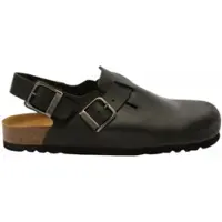 Scholl Klomp Men Olivier Backstrap Oiled Leather Black-Schoenmaat 43