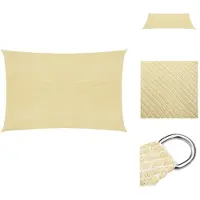 vidaXL Zonnezeil - Zonnezeilen - Zonnedoek - Zonnedoeken - Zonnezeil 160 g/m² 5x6 m HDPE beige