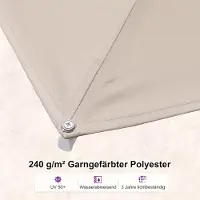 Laura Zweefparasol 300x300 cm Vierkant – 360° Draaibaar & Kantelbaar – Inclusief Parasolvoet – UV50+ Waterdicht – Aluminium Frame – Beige –