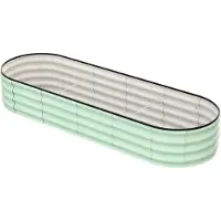 Happiq Tuinbed - Plantenbak - Bloembakken - Moestuinbak - Voor Groenten, Bloemen, Fruit & Kruiden - Diepwortel Plantenbak - 244 × 61 × 30 cm - Groen