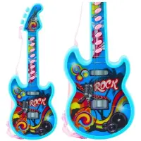 Leantoys Elektrische Gitaar Voor Kinderen Melodieën Solmization Range Blauw 29cm