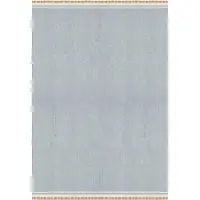 Layered Röllakan Solid Len Vloerkleed 180x270 Cm - Wollen vloerkleden Wol Sky Blue - ROSOSB180270