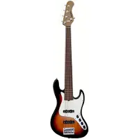 Sadowsky MetroExpress Vintage J/J Bass Morado Sunburst 5-snarige fretloze elektrische basgitaar met lijnen