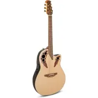 Ovation Pro Series Elite 1768-4S-G USA Deep Bowl Natural Satin elektrisch-akoestische gitaar met koffer