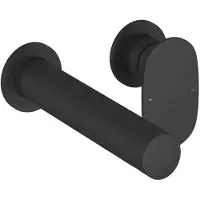 Ravak Spring - Inbouw wastafelkraan, 2- gats installatie, met huis, mat zwart X070546