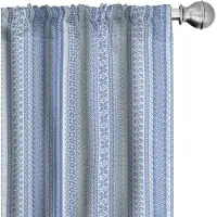 Abakuhaus Gordijnen – Chevron Bloem – 2x75x245 cm – Lichtblauw/Blauw