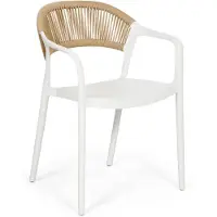 Domani Furniture Domani Toscano dining tuinstoel stapelbaar white