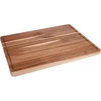 Happiq Snijplank - Keukenplanken - Hakblok - Voor Keuken, Kaas & Charcuterie - Extra Dik - Met Sapgroeven & Handgrepen - Massief Hout Acacia - 60cm