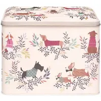Sara Miller London - Bewaarblik XL Caddy Dapper Dogs - Honden - Blik - Rechthoek - 19 x 13 x 14 cm