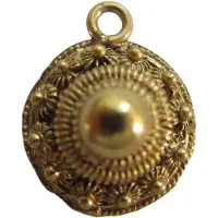Zeeuws Meisje - zeeuwse bolle dichte knoop echt verguld, kleine 2 cm Hangers