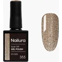 Nailura - Gel Polish 355 - Bronze Silver Glitter - 10 ml