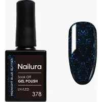 Ginza.se - Gel Polish 378 - Midnight Blue Glitter - 10 ml