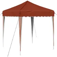 vidaXL Pop-up Feesttent 195 x 195 x 245 cm Terracotta Oxford Stof