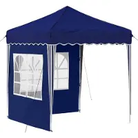 vidaXL Pop-up Feesttent 195 x 195 x 245 cm Blauw Oxford Stof