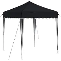 vidaXL Pop-up Feesttent 195 x 195 x 245 cm Antracietkleurig