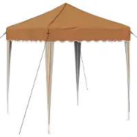 vidaXL Pop-up Feesttent 195 x 195 x 245 cm Beige Oxford Stof