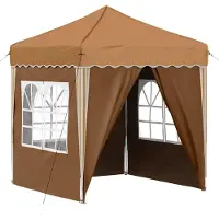 vidaXL Pop-up Feesttent 195 x 195 x 245 cm Beige Oxford Stof