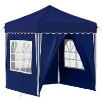 vidaXL Pop-up Feesttent 195 x 195 x 245 cm Blauw Oxford Stof