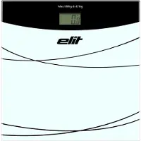 Elit digitale weegschaal- LCD display- max.gewicht 180 kg- met tarrafunctie- zwart.