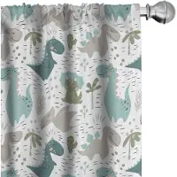 Abakuhaus Gordijnen – 2x75x175 cm – microvezel, dinomotief, halfverduisterend