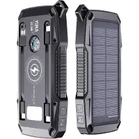 Yuka Solar Powerbank – 22.5W Snelladen – Extra Beveiligde Technologie – Draadloos (15W) – Robuust & Waterbestendig – Noodpakket voor Festivals & Outdoor – 10.000 mAh