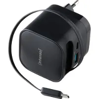 Intenso Power Adapter W65ACIC GaN zwart USB-lader 65 W 1x USB-C Quick Charge 4.0 zwart voor wandcontactdoos