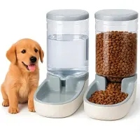 DNA Drinkfontein Kat - Automatische Voerbak Kat - Voerautomaat Kat - Grijs - 31cm x 17cm x 32cm