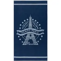Kenzo Keiffel Jean strandlaken van katoen 90 x 100 cm - Blauw