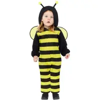 Amscan bijen onesie babykostuum fleece romper met vleugels 12-18m.