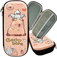Xuetong Etui met capybara-motief voor school, organizer voor schoolspullen en kleurpotloden