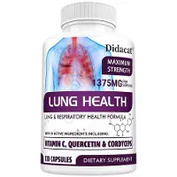 Didacat Long- en luchtweggezondheid 1375 mg (120 capsules) Voedingssupplement, luchtweggezondheid, longgezondheid, longreiniging, ontgifting, longen