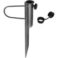 Redcliffs Parasolharing - 42 x 17 cm - antraciet - metaal - parasolhouder - grondpen - geschikt voor 35 mm