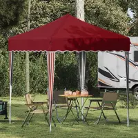 Prolenta Maison Exclusive - Pop-up partytent, 195 x 195 x 245 cm, bordeauxrood, Oxford-stof