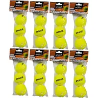 Sportx Tennisballen - 24x - geel - rubber/katoen - standaard formaat - buitenspeelgoed