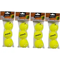 Sportx Tennisballen - 12x - geel - rubber/katoen - standaard formaat - buitenspeelgoed