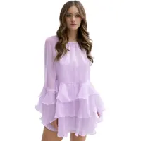 Gina Tricot Flowy Frill Jurk - Maat m
