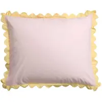 NOUS katoenen kussensloop lichtroze - scalloped edge (60x70 cm)