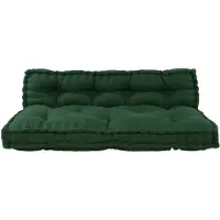 vidaXL Pallet Sofa Kussen 2 st Stof Groen 120 x 80 x 38 cm