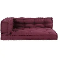 vidaXL Pallet Sofa Kussen 3 st Stof Bordeaux 120 x 80 x 38 cm