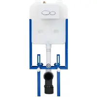 vidaXL Cistern Frame met opslag Wit 50 x 8 x 131 cm Staal