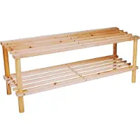 Alpina Bamboe Schoenenrek - 2 Niveaus, Bruin, 74 x 26 x 29,5 cm