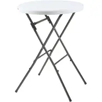 Helloshop26 Hoge tafel - - 03_0011084 - Opvouwbaar - Weerbestendig - HDPE blad 80x110 cm