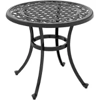 Outsunny Gartentisch Aluminiumguss Schwarz