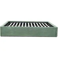 CALICOSY - Opbergbed 160x200 cm in kaki ribfluweel - LILA